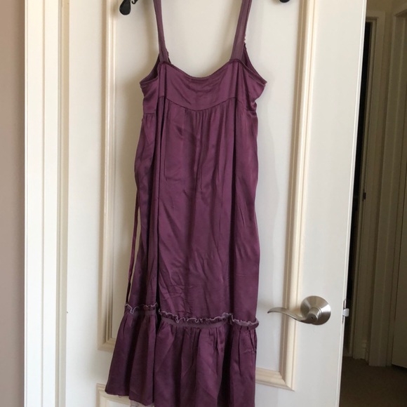 Free People raw silk slip boho midi dress 4 - Picture 5 of 6